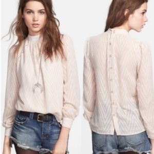 Free People After Midnight Semi Sheer Blouse